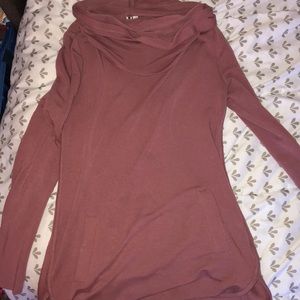 Light weight, comfy, pink turtle neck top